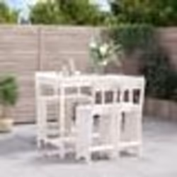 vidaXL Ensemble de bar de jardin 5 pcs blanc bois massif de pin