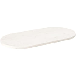 Dessus de table blanc 100x50x2,5 cm bois de pin massif ovale vidaXL