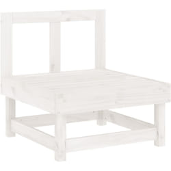 Vidaxl - Canapé central de jardin blanc bois de pin massif