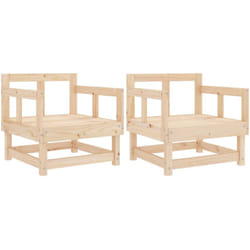 Vidaxl - Chaises de jardin lot de 2 bois massif de pin