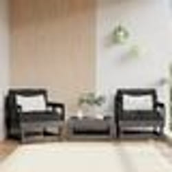 vidaXL Chaises de jardin lot de 2 gris bois massif de pin
