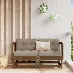 vidaXL Canapés d'angle de jardin 2 pcs marron miel bois de pin solide