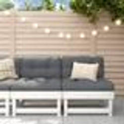 vidaXL Canapés centraux de jardin 2 pcs blanc bois de pin massif