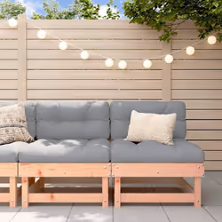 vidaXL Canapés centraux de jardin 2 pcs bois massif douglas