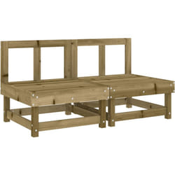 Vidaxl - Canapés centraux de jardin 2 pcs bois de pin imprégné