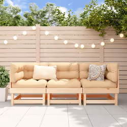 Cet ensemble de salon de jardin en bois avec un design à lattes sera un excellent complément à votre jardin, patio ou terrass ...