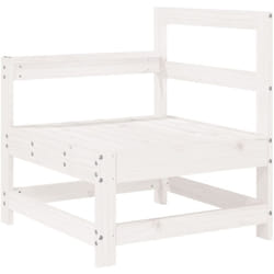 Vidaxl - Canapé d'angle de jardin blanc bois de pin massif
