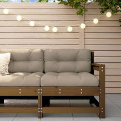 vidaXL Canapé d'angle marron miel bois de pin solide