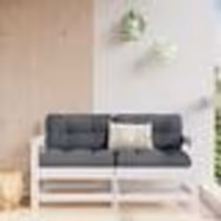 vidaXL Canapés d'angle de jardin 2 pcs blanc bois de pin massif