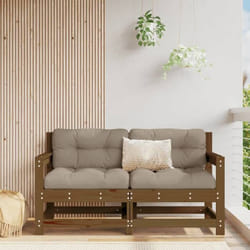 vidaXL Canapés d'angle de jardin 2 pcs marron miel bois de pin solide