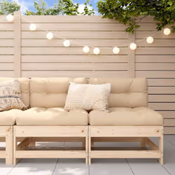 Ces canapés centraux de jardin en bois, qui se distinguent par leur design à lattes, seront un excellent supplément à votre j ...