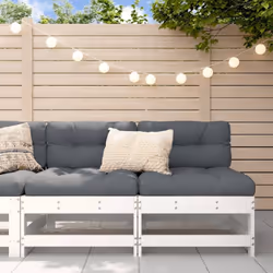 Ces canapés centraux de jardin en bois, qui se distinguent par leur design à lattes, seront un excellent supplément à votre j ...