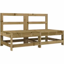 Ces canapés centraux de jardin en bois, qui se distinguent par leur design à lattes, seront un excellent supplément à votre j ...