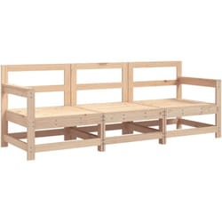 vidaXL Salon de jardin 3 pcs bois massif de pin