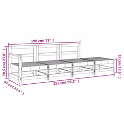 VidaXL 825535 banc de jardin Bois - Vue supplémentaire 8
