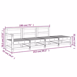 VidaXL 825536 banc de jardin Bois - Vue supplémentaire 8