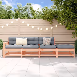 Cet ensemble de salon de jardin en bois avec un design à lattes sera un excellent complément à votre jardin, patio ou terrass ...