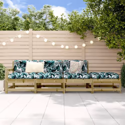 Cet ensemble de salon de jardin en bois avec un design à lattes sera un excellent complément à votre jardin, patio ou terrass ...