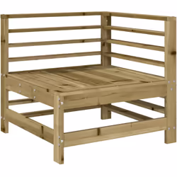 Ce canapé d'angle de jardin en bois, qui se démarque par son design à lattes, sera un excellent supplément à votre jardin, pa ...