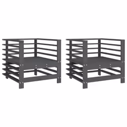 VidaXL 825627, Gris, Bois, 110 kg, Adultes et enfants, 635 mm, 635 mm