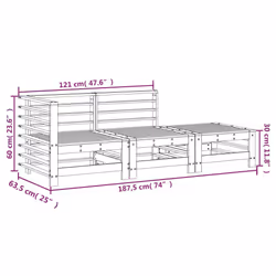 VidaXL 825646 banc de jardin Bois - Vue supplémentaire 8