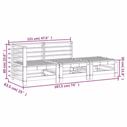 VidaXL 825651 banc de jardin Bois - Vue supplémentaire 8