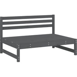 Vidaxl - Canapé central de jardin gris 120x80 cm bois de pin massif