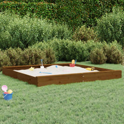 Vidaxl - Bac à sable avec sièges marron miel carré bois de pin massif