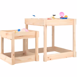Offrez à votre enfant un endroit naturel pour jouer et découvrir à l'extérieur grâce à ces tables de sable en bois. Bois de p ...