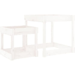 Vidaxl - Tables à sable 2 pcs blanc bois de pin massif