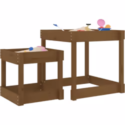 Offrez à votre enfant un endroit naturel pour jouer et découvrir à l'extérieur grâce à ces tables de sable en bois. Bois de p ...