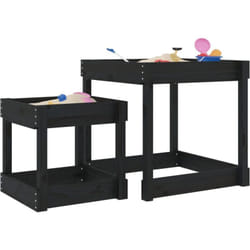 Vidaxl - Tables à sable 2 pcs noir bois de pin massif