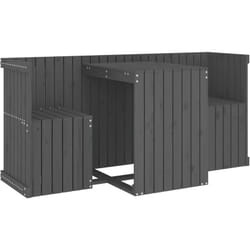 Vidaxl - Set de balcon 2 places gris bois de pin massif