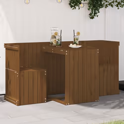 Cet ensemble de balcon en bois présente un aspect simple et élégant et constitue un supplément remarquable à votre jardin ou  ...