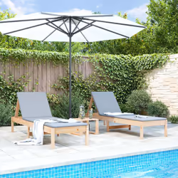 Description générale Ces chaises longues en bois avec dossiers réglables sont idéales pour profiter du soleil et se détendre  ...