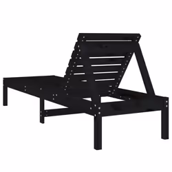 VidaXL 825074 chaise d'extérieur Linge Bois de pin Noir - Vue supplémentaire 6