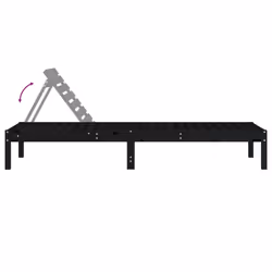 VidaXL 825074 chaise d'extérieur Linge Bois de pin Noir - Vue supplémentaire 7