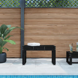 Vidaxl - Banc de jardin noir 80x38x45 cm bois massif de pin