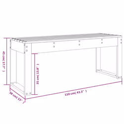 VidaXL 825098 banc de jardin Bois - Vue supplémentaire 8