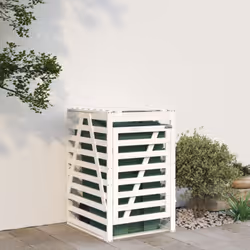 Cet abri pour poubelle sur roulettes en bois maintient la poubelle de votre jardin hors de la vue et crée un environnement be ...