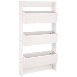 Vidaxl - Jardinière murale 3 niveaux 60x18,5x110 cm blanc pin massif