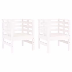 VidaXL 825129, Terrace, Bois de pin, Blanc, 110 kg, 615 mm, 530 mm
