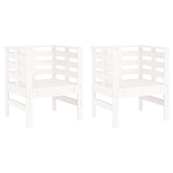 VidaXL 825129 chaise d'extérieur Terrace Bois de pin Blanc