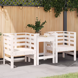 VidaXL 825129 chaise d'extérieur Terrace Bois de pin Blanc