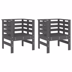 VidaXL 825130, Terrace, Bois de pin, Gris, 110 kg, 615 mm, 530 mm