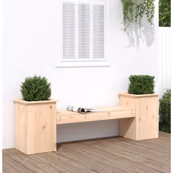 Ne choisissez plus jamais entre placer sur votre patio un siège pratique ou des jardinières grâce à ce banc en bois avec jard ...