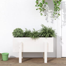 Vidaxl - Jardinière blanc 62x30x38 cm bois massif de pin