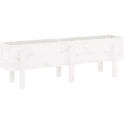 Vidaxl - Lit surélevé de jardin blanc 121x30x38 cm bois de pin massif