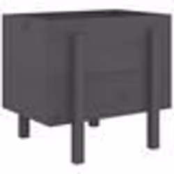 vidaXL Jardinière gris 62x50x57 cm bois massif de pin