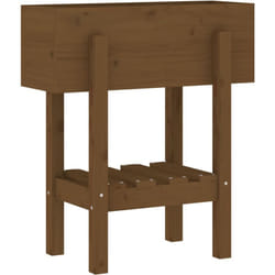 Vidaxl - Jardinière marron miel 62x30x69 cm bois massif de pin